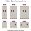 Ver imagem 6 de Cômoda Infantil 125cm 2 Portas com Vidro e 4 Gavetas Doçura Multimóveis Mp4495 Madeirado/off
