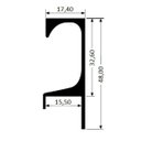 Ver imagem 2 de Perfil Puxador de Alumínio SP-047L Anodizado Fosco para 15 mm SP Alumínio