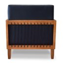 Ver imagem 3 de Kit 2 Poltronas Decorativa Marilia Corano Preto Base em Madeira Castanho - Pallazio