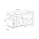 Ver imagem 4 de Rack Moderno para TV até 50 Polegadas MDF 122cm 1 Porta Royal Marrom