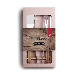 CONJUNTO PARA CHURRASCO 4 PEÇAS - 1 CONJUNTO PARA CHURRASCO 4 PEÇAS - 1