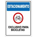 Ver imagem 1 de Placa Estacionamento Exclusivo para Bicicletas 30x40cm Tacolado 10 Unidades