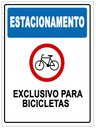 Ver imagem 1 de Placa Estacionamento Exclusivo para Bicicletas 30x40cm Tacolado 10 Unidades