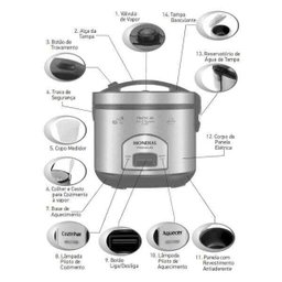 Panela Elétrica Mondial Pratic 10l Pe-42-10x Inox - 127v - 10
