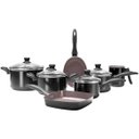 Ver imagem 1 de Jogo de Panelas Brinox de Alumínio Preto7 Peças - Easy Ceramic Life