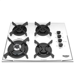Cooktop Dako 4 Bocas Branco com Acendimento Superautomático - Bivolt - 1