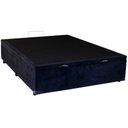 Ver imagem 2 de Cama Báu Box Base Blindado Casal Suede Preto