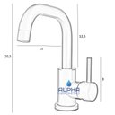Ver imagem 7 de Torneira Monocomando Misturador Tubo 90º Baixa Escovado 1018