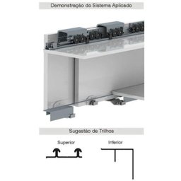Sistema Deslizante SS 150+ (150kg) para 03 Portas Rometal - 2