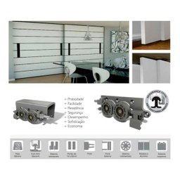 Sistema Deslizante SS 150+ (150kg) para 03 Portas Rometal - 3
