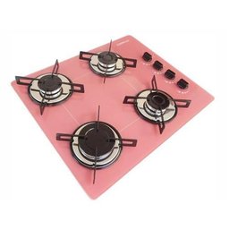 Cooktop 4 Bocas Ultra Chama - Rosa - 1