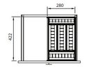 Ver imagem 2 de Divisor para Talheres Inox 280 x 64mm Fgvtn 450mm
