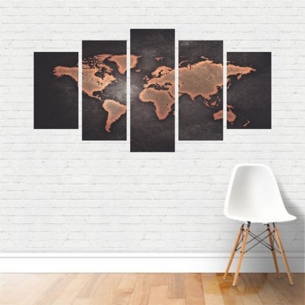 Quadros Mapa - Mapa Mundi- Mundo decorativo em MDF - 2