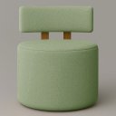 Ver imagem 3 de Poltrona Recepção Organica Almyra - Tecido Boucle - Verde Claro