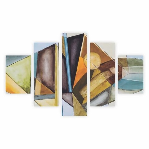 Quadro Abstrato Decorativo Sala Quarto em Tela Canvas