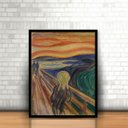 Ver imagem 2 de Quadro Preta Arte O Grito de Edvard Munch 60x40 com Moldura