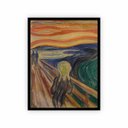 Ver imagem 1 de Quadro Preta Arte O Grito de Edvard Munch 60x40 com Moldura