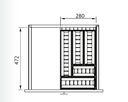 Ver imagem 3 de Divisor para Talheres Inox 280 x 64mm Fgvtn 500mm