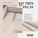 Ver imagem 5 de Kit Cozinha 3 Peças Tapete Chevron Passadeira 1,30 X 0,45 Capacho 0,60 X 0,45 Antiderrapante Cru