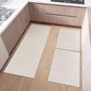 Ver imagem 4 de Kit Cozinha 3 Peças Tapete Chevron Passadeira 1,30 X 0,45 Capacho 0,60 X 0,45 Antiderrapante Cru