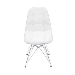 Cadeira Eames Botonê Eiffel Branca Base Metal - 2
