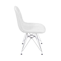 Cadeira Eames Botonê Eiffel Branca Base Metal - 3