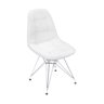 Cadeira Eames Botonê Eiffel Branca Base Metal - 1