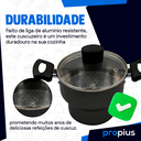 Ver imagem 6 de Cuscuzeiro Enjoy Com Tampa De Vidro Individual Alumínio Com Alça Baquelite Cuscuz Cozinha Pequeno Pa