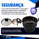 Ver imagem 4 de Cuscuzeiro Enjoy Com Tampa De Vidro Individual Alumínio Com Alça Baquelite Cuscuz Cozinha Pequeno Pa
