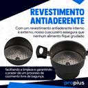 Ver imagem 7 de Cuscuzeiro Enjoy Com Tampa De Vidro Individual Alumínio Com Alça Baquelite Cuscuz Cozinha Pequeno Pa