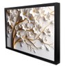 Quadro Decorativo Floral Luxo Cerejeira Branca em Moldura Caixa Tacolado Moldura Trad 1cm Madeira Es - 4