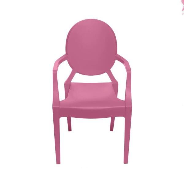 Cadeira Infantil Com Braço Ghost Rosa