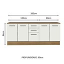 Ver imagem 4 de Kit com 2 Balcões Multiuso 4 Portas 3 Gavetas Agata Madesa