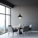 Ver imagem 2 de Kit 3 Pendentes Nordic Industrial 22 Cm Preto com Dourado
