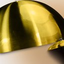 Ver imagem 5 de Kit 2 Lustres Pendente Meia Lua 40cm Alumínio Dourado