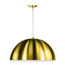 Ver imagem 2 de Kit 2 Lustres Pendente Meia Lua 40cm Alumínio Dourado