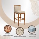 Ver imagem 4 de Kit 4 Banquetas Alta Cozinha Gourmet Conforto Suede