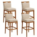 Ver imagem 2 de Kit 4 Banquetas Alta Cozinha Gourmet Conforto Suede