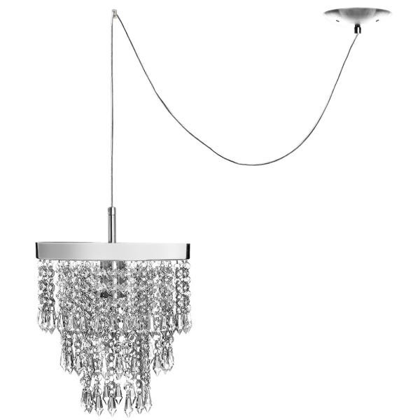 Lustre Pendente Cristal Acrilico Manucrilic Com Deslocador