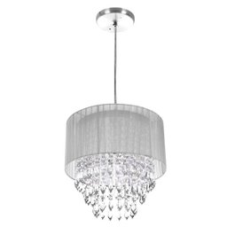 Pendente Cupula Cristal Acr. Manucrilic + Deslocador Prata - 3