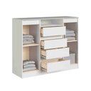 Ver imagem 2 de Cômoda Alba 4 Gavetas 2 Portas Branco Line Castro Móveis