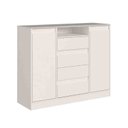 Ver imagem 1 de Cômoda Alba 4 Gavetas 2 Portas Branco Line Castro Móveis