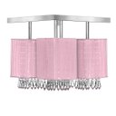 Ver imagem 3 de Lustre Plafon Quadclear Organza Quadrado Rosa Maravilhoso