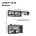 Ver imagem 5 de Armário de Cozinha Compacta Suspenso 200cm Nice Madesa Xa07 Cinza