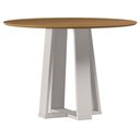Ver imagem 1 de Mesa de Jantar 100x100 Cm Isabela sem Vidro Off White Ype – New Ceval
