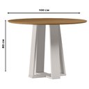 Ver imagem 2 de Mesa de Jantar 100x100 Cm Isabela sem Vidro Off White Ype – New Ceval