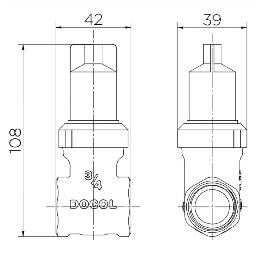 Registro de Gaveta Docol Base 3/4" Dn20 25130600 - 2