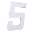 Ver imagem 1 de Número 130mm Garbo Font - Branco - Metalmidia 5