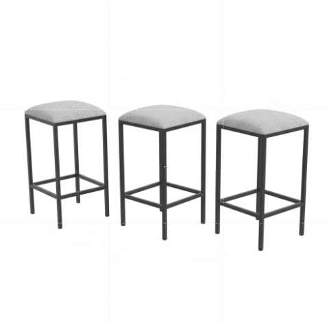 3 Bancos Altos Banqueta Reforçada para Area Gourmet Cozinha