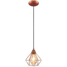 Pendente Aramado Diamante Medio Cobre Todos Ambientes - 1